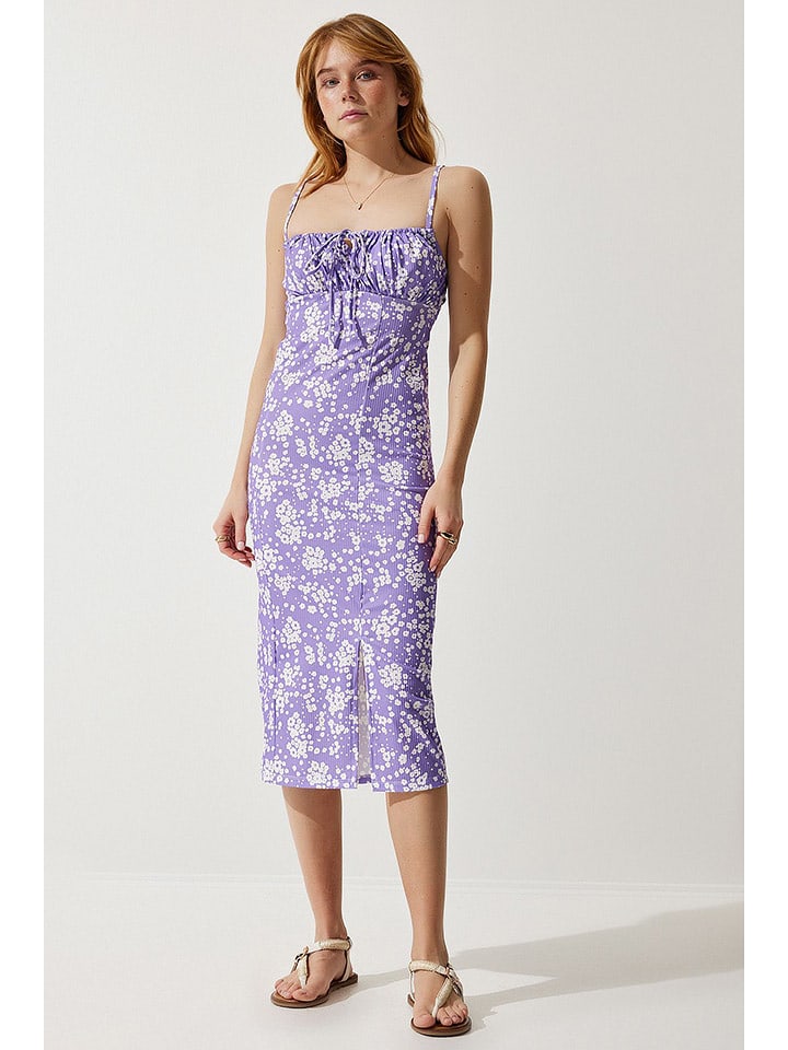 Happiness Istanbul Sukienka w kolorze fioletowo-białym rozmiar: 38