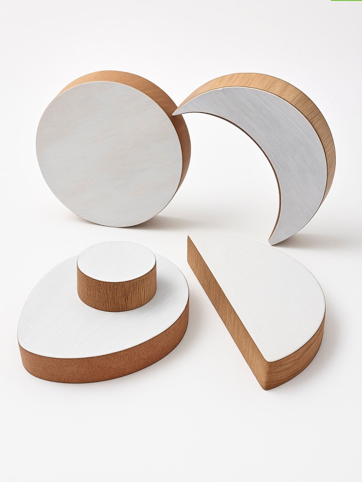 Samimi Stemple (5 szt.) "Moon" w kolorze jasnobrązowo-białym - 9 x 7 cm rozmiar: onesize