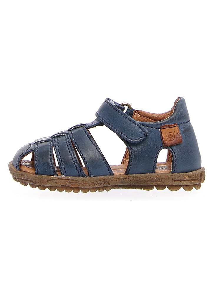 Naturino Skórzane półsandały "See" w kolorze granatowym rozmiar: 28