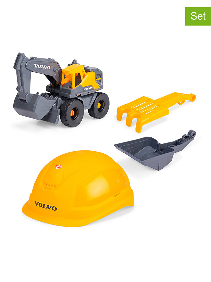 Dickie 4-częściowy zestaw budowlany "Volvo Tough Excavator" w kolorze żółtym - 3+ rozmiar: onesize