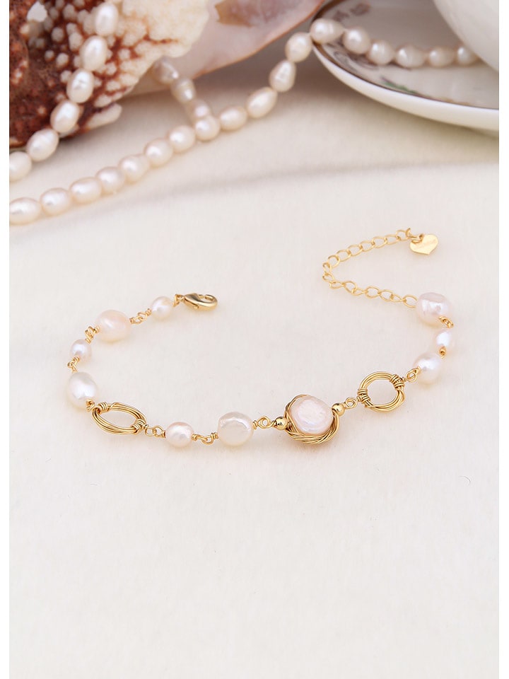 L'Atelier de Gaia Pozłacana bransoletka z perłami rozmiar: onesize