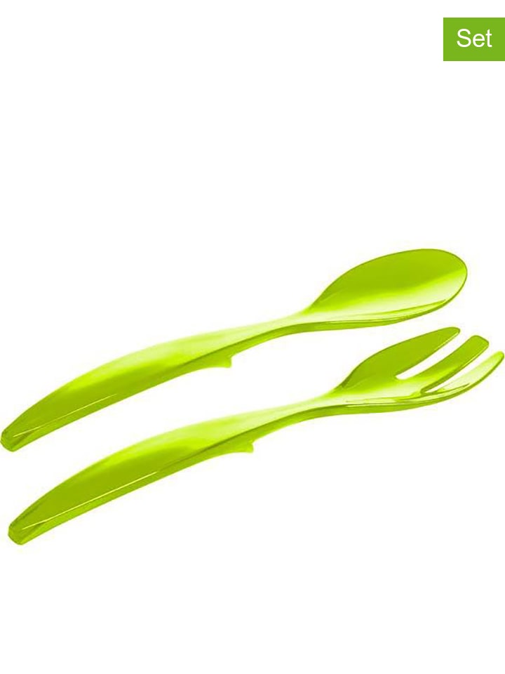 Emsa Sztućce (2 szt.) "Vienna" w kolorze zielonym do sałaty - dł. 30 cm rozmiar: onesize