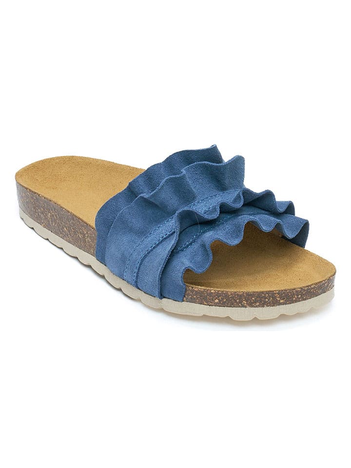 Mandel Skórzane klapki w kolorze niebieskim rozmiar: 37