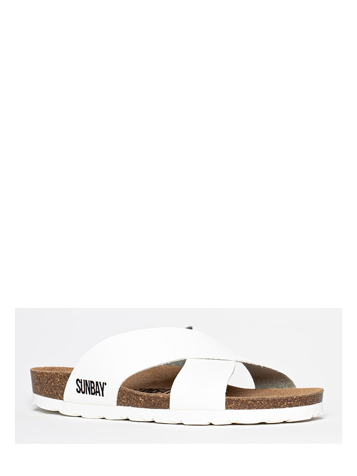 Sunbay Klapki "Mackay" w kolorze białym rozmiar: 42