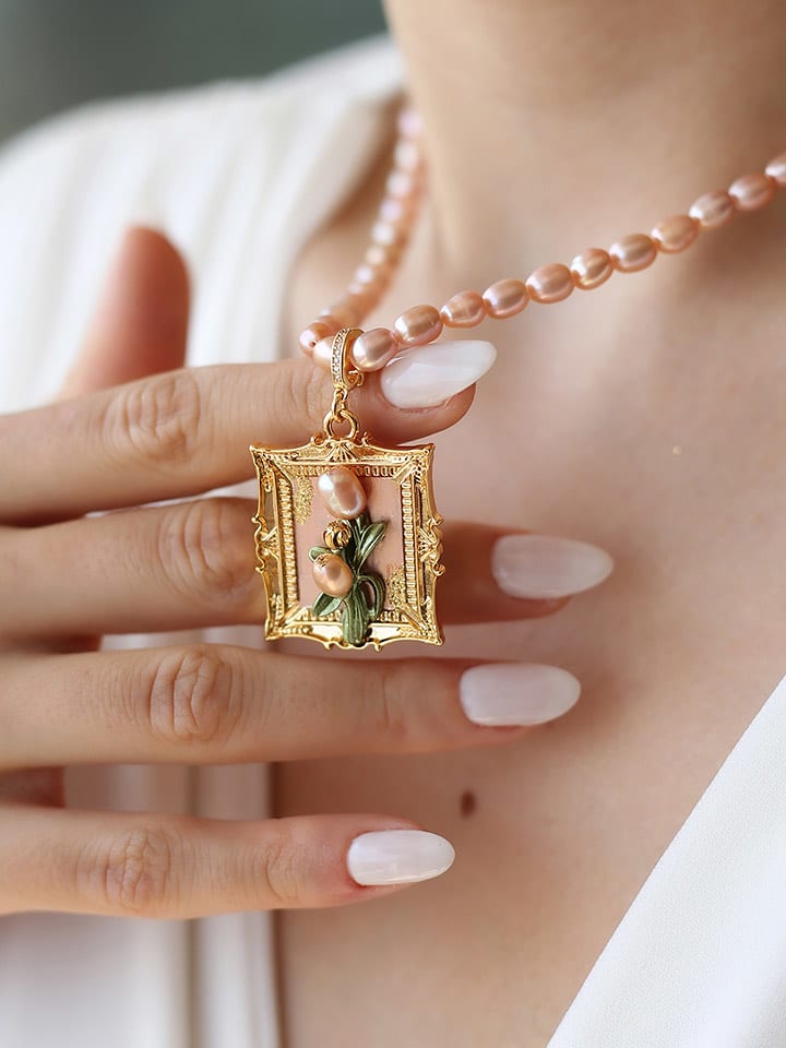 Pierres delicates Naszyjnik z perłami i zawieszką - dł. 50 cm rozmiar: onesize