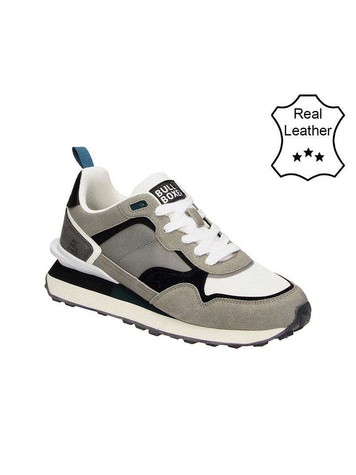 Bullboxer Skórzane sneakersy w kolorze szarym rozmiar: 40