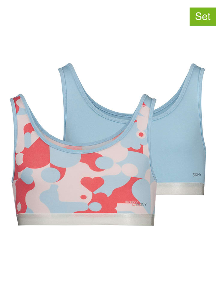 Skiny Topy (2 szt.) w kolorze błękitno-czerwonym rozmiar: 176