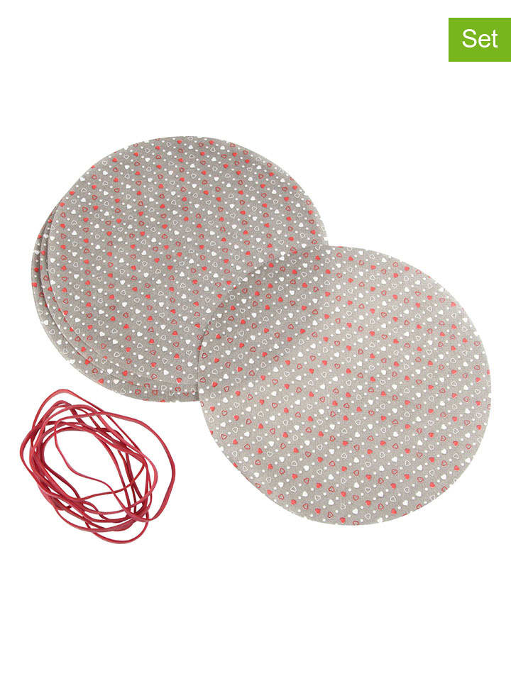 Dr. Oetker Nakładki (16 szt.) w kolorze brązowo-biało-czerwonym na słoiki rozmiar: onesize