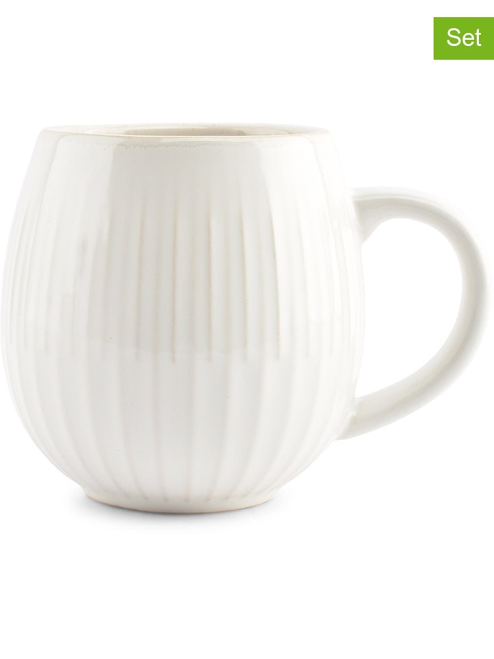 Salt and Pepper Kubki jumbo (4 szt.) "Eclipse" w kolorze biało-beżowym - 500 ml rozmiar: onesize