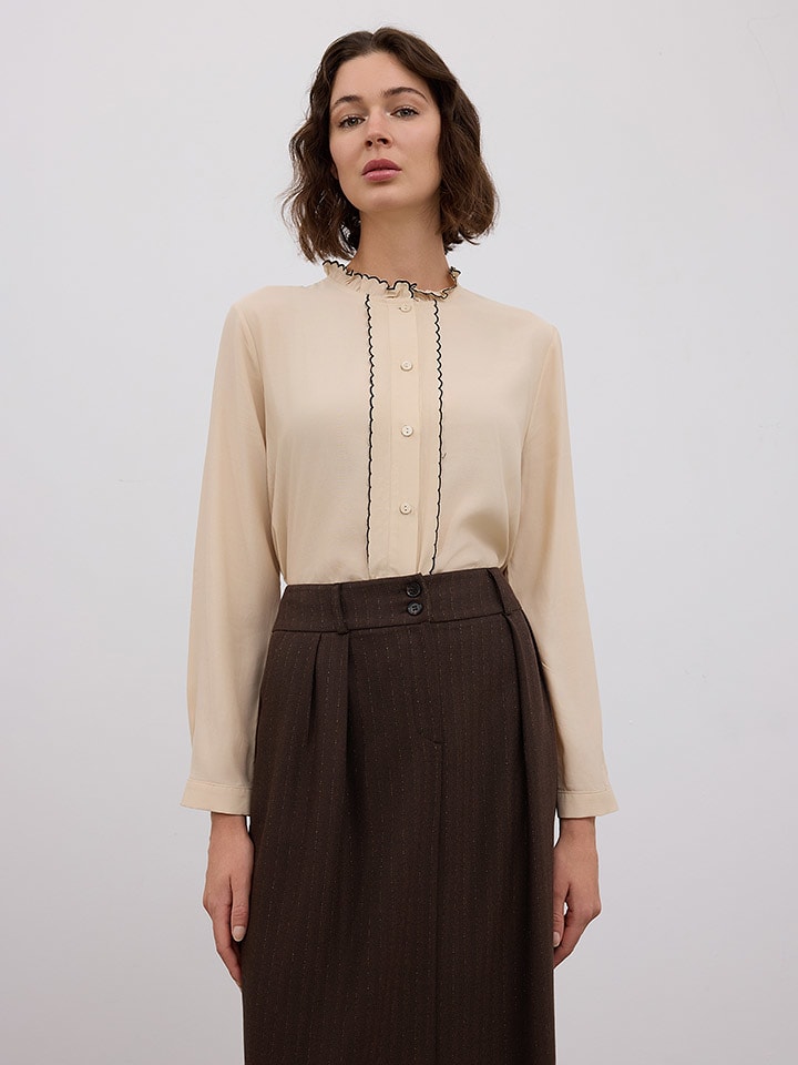 BGN Bluzka w kolorze beżowym rozmiar: 40