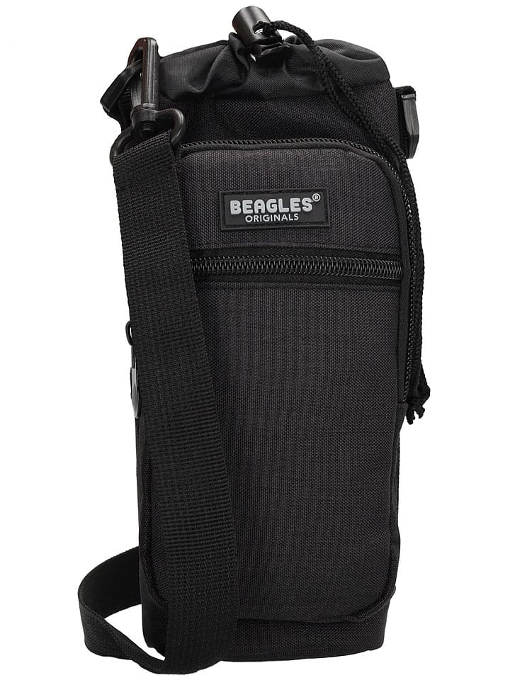 Beagles Torebka "Kyoto" w kolorze antracytowym na butelkę - 8,5 x 25 x 8,5 cm rozmiar: onesize