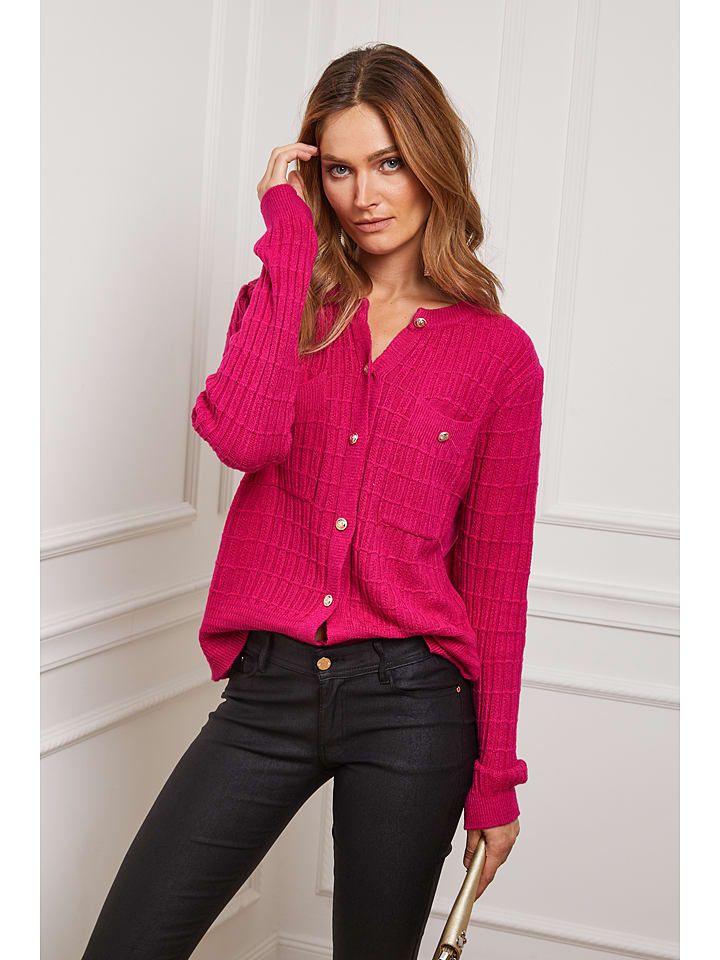 Joséfine Kardigan "Castel" w kolorze różowym rozmiar: M