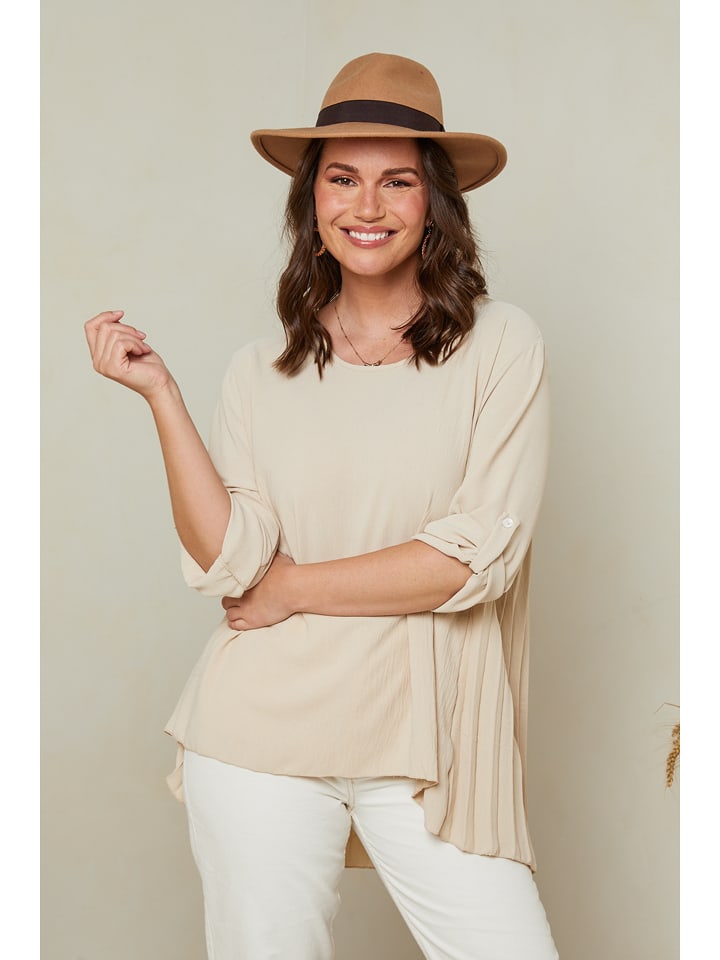 Curvy Lady Bluzka w kolorze beżowym rozmiar: 48/50