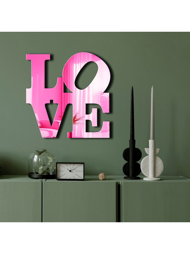 Wallity Lustro w kolorze różowym - 48 x 47 cm rozmiar: onesize