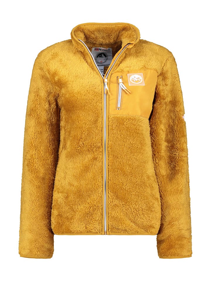 Geographical Norway Kurtka polarowa "Upecious" w kolorze musztardowym rozmiar: XL