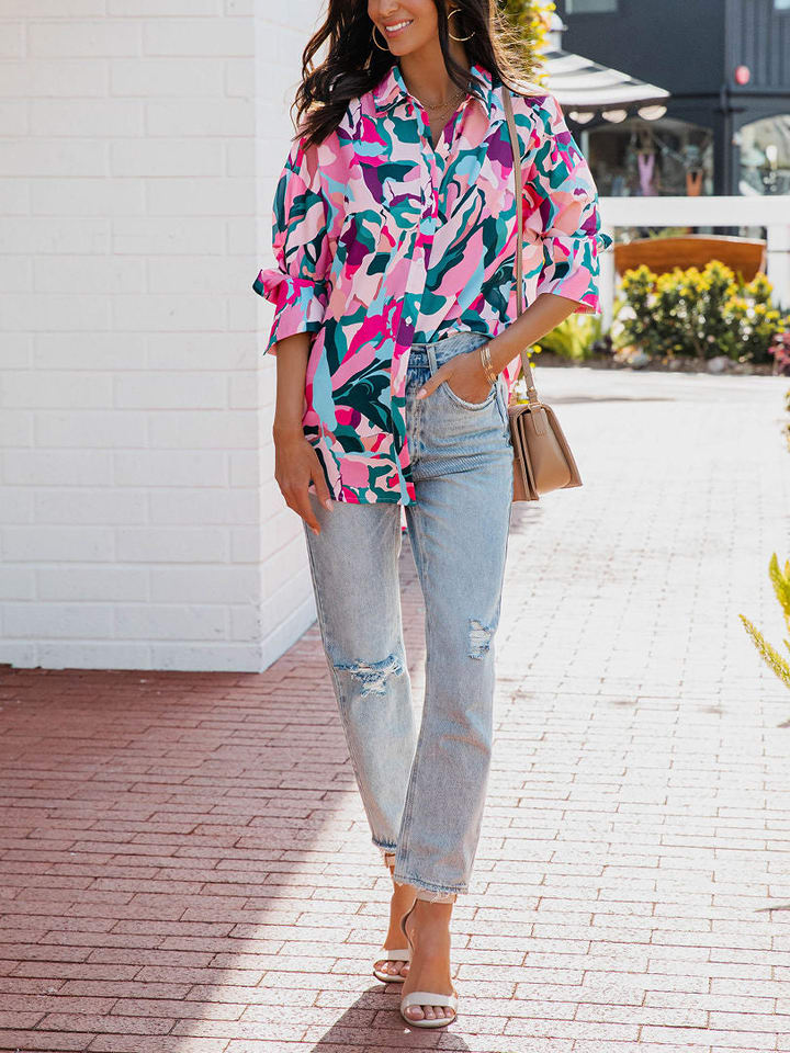 LA Angels Bluzka w kolorze jasnoróżowo-fioletowo-niebieskim rozmiar: XL