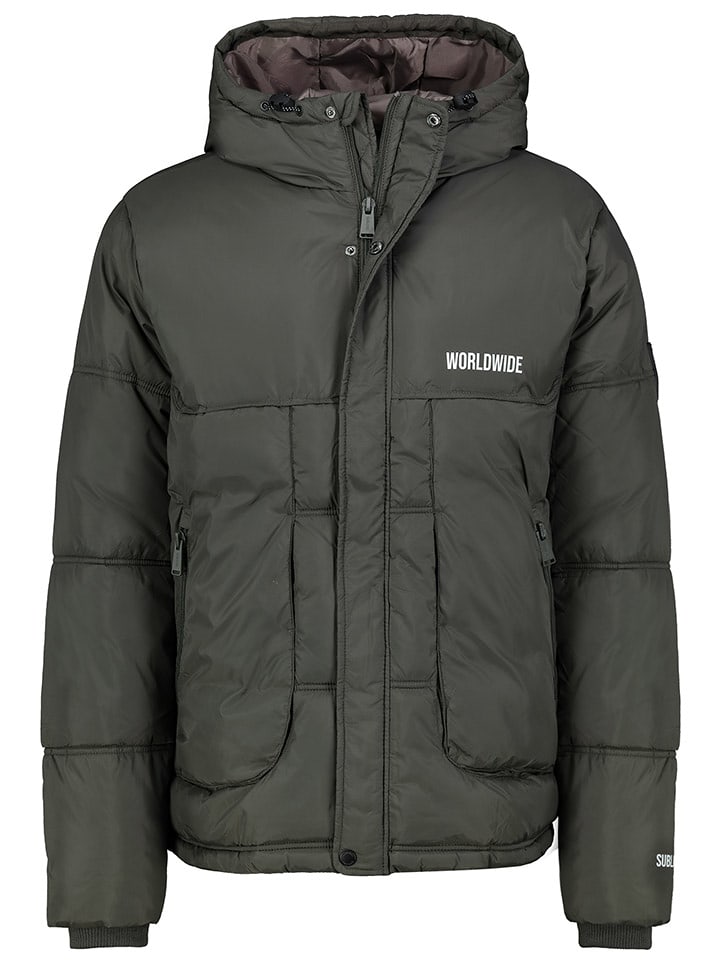 Sublevel Kurtka pikowana w kolorze ciemnozielonym rozmiar: L