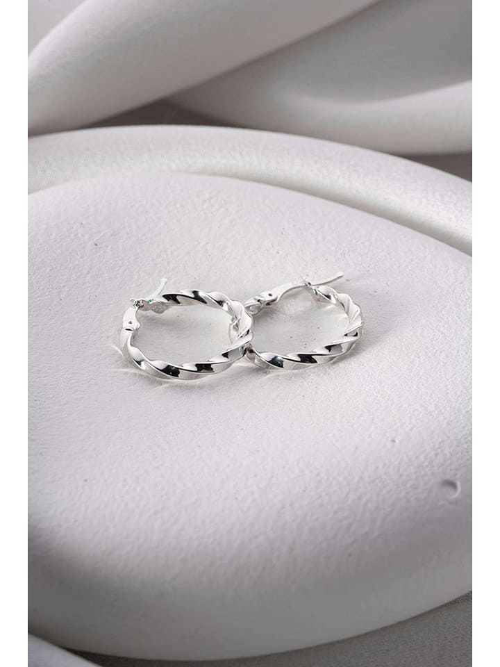 Heliophilia Srebrne kolczyki-kreole rozmiar: onesize