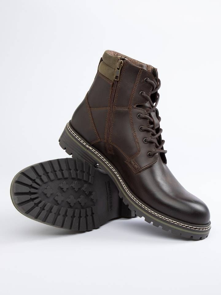 PAUL VESTERBRO Skórzane botki w kolorze brązowym rozmiar: 44