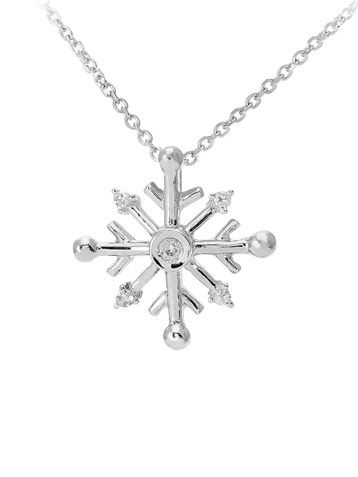 Revoni Złoty naszyjnik z diamentową zawieszką - dł. 40 cm rozmiar: onesize