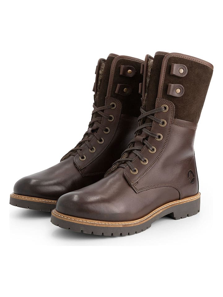 TRAVELIN' Skórzane botki w kolorze brązowym rozmiar: 38