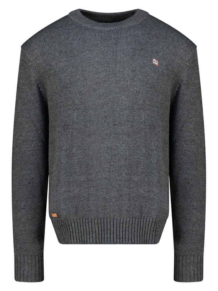 Geographical Norway Sweter "Flinder" w kolorze szarym rozmiar: XXL