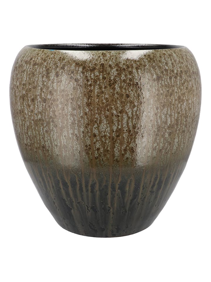 daan kromhout Doniczka "Jade" w kolorze khaki - wys. 18 x Ø 16 cm rozmiar: onesize