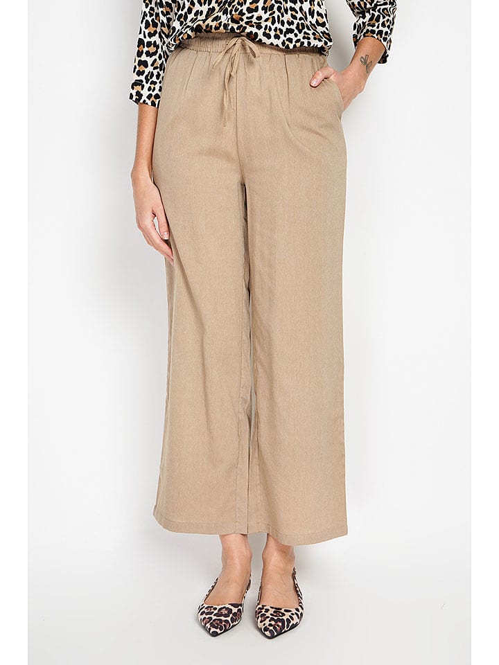 Le Jardin du Lin Spodnie w kolorze beżowym rozmiar: 40