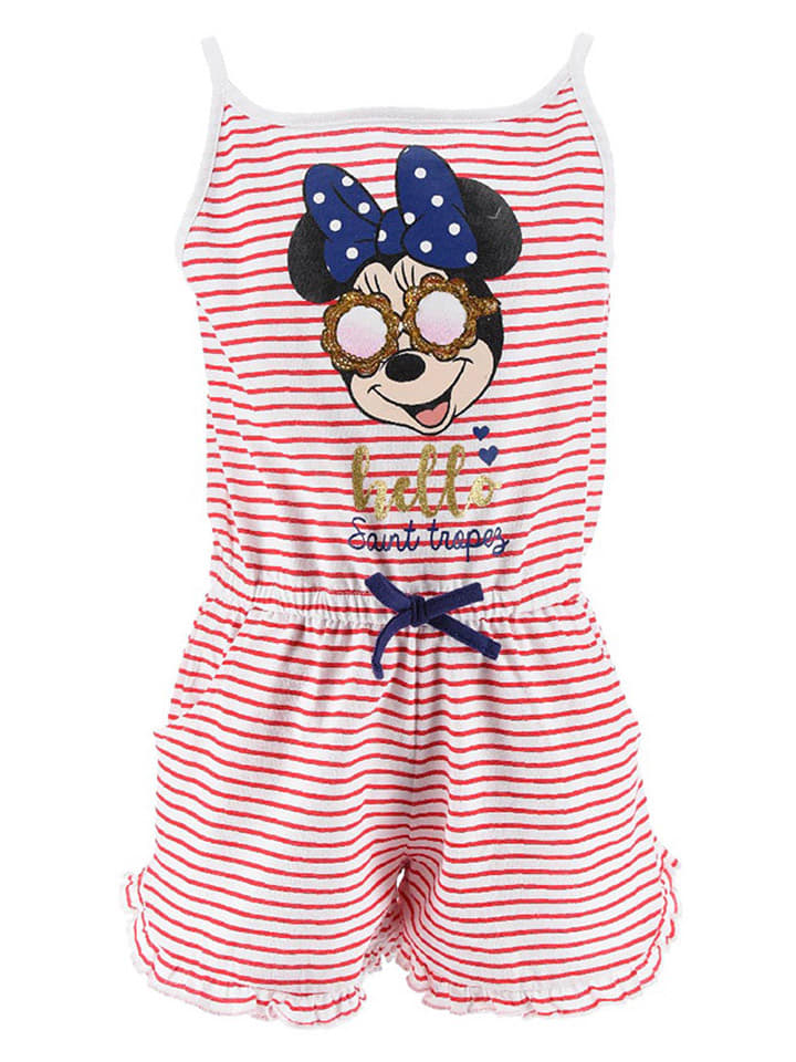 Disney Minnie Mouse Kombinezon "Minnie" w kolorze czerwono-białym rozmiar: 128