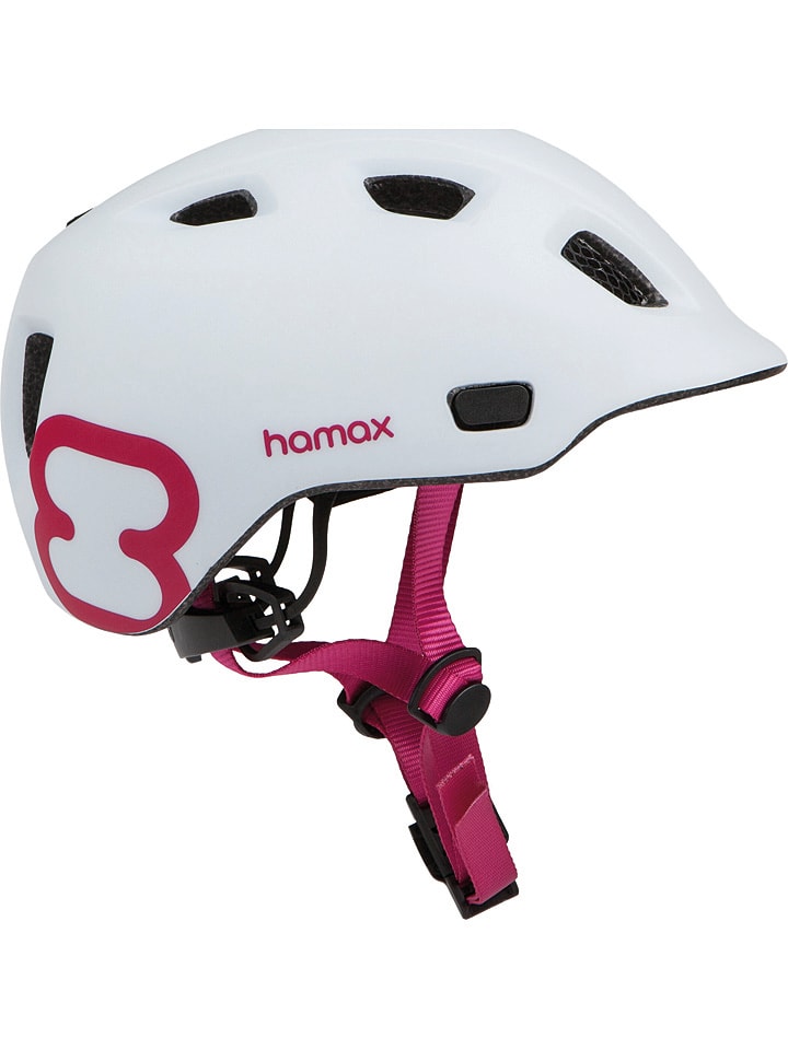 Hamax Kask rowerowy "Thundercap" w kolorze biało-fioletowym rozmiar: 52-57 cm