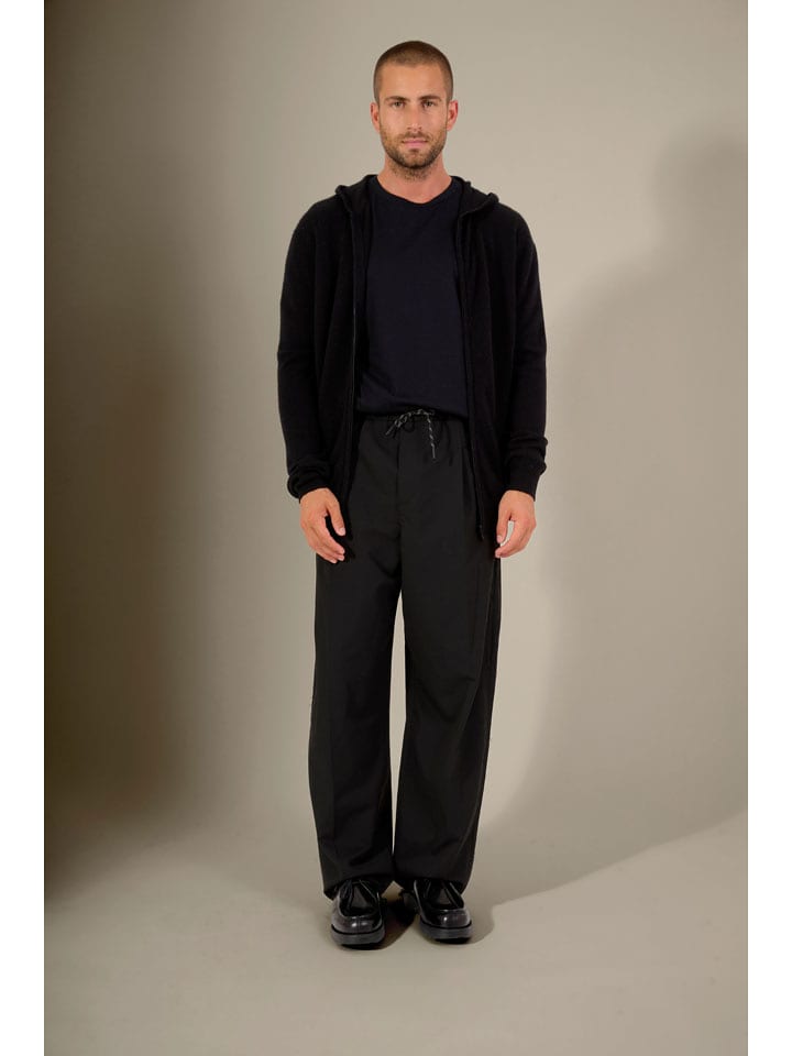 Perfect Cashmere Kaszmirowy kardigan "Eldo" w kolorze czarnym rozmiar: XL