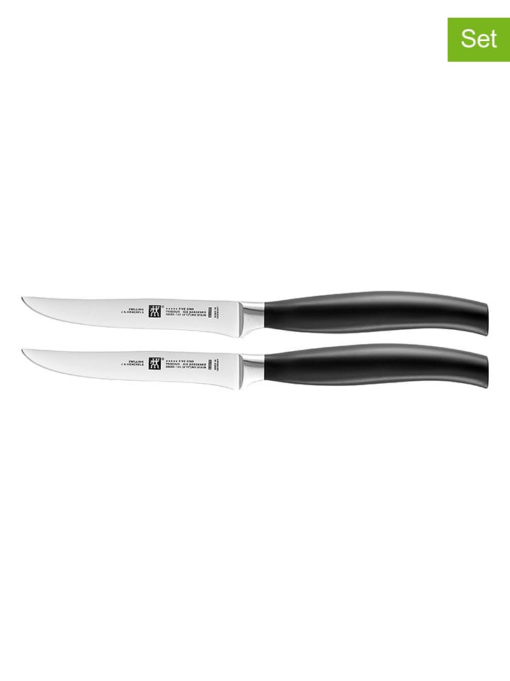 Zwilling Noże (2 szt.) "Five Star" w kolorze czarnym do steków rozmiar: onesize