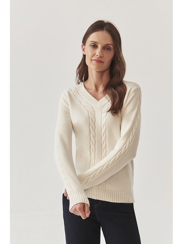 TATUUM Sweter w kolorze kremowym rozmiar: L