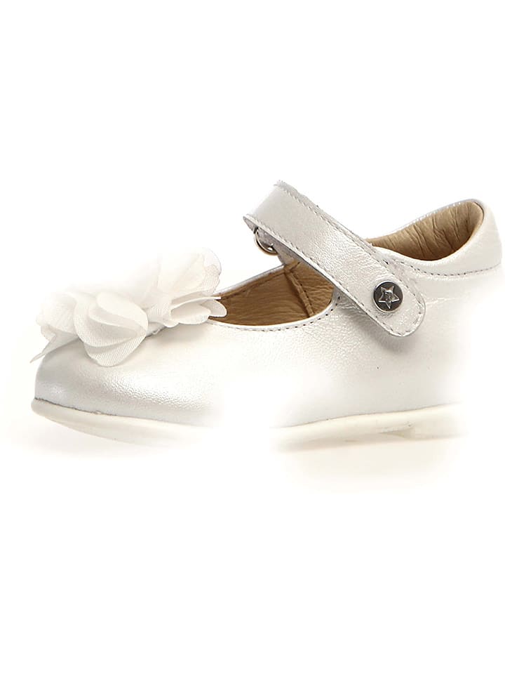Naturino Skórzane baleriny "Pennily" w kolorze białym rozmiar: 20