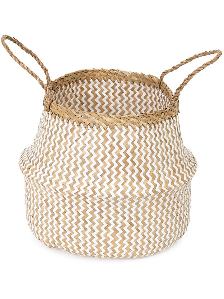 Compactor Kosz "Belly" w kolorze beżowo-białym - 35 x 35 x 32 cm rozmiar: onesize