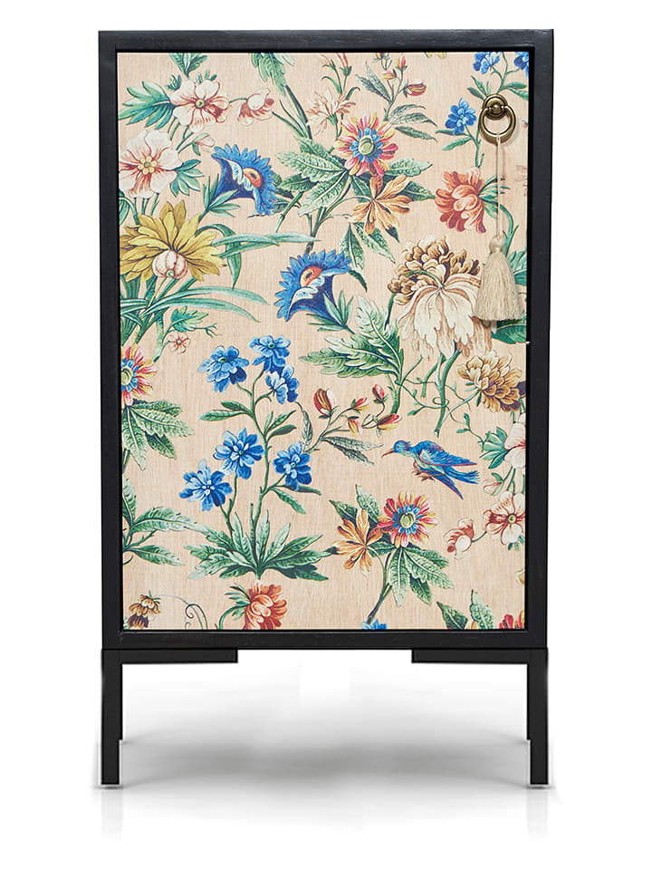 Madre Selva Stolik nocny "William" ze wzorem - 40 x 55 x 30 cm rozmiar: onesize