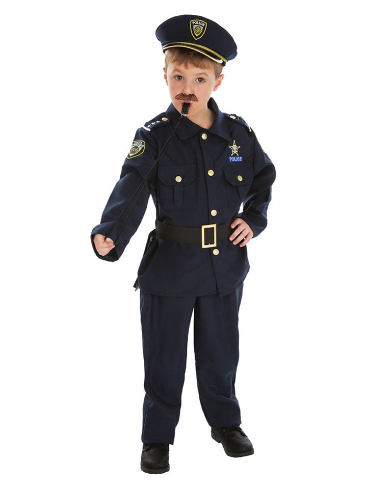 CHAKS 4-częściowy kostium "Policeman" w kolorze granatowym rozmiar: 104