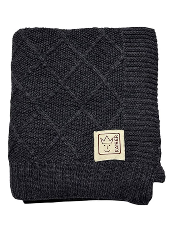 Kaiser Naturfellprodukte Kocyk niemowlęcy "Wool" w kolorze czarnym - 100 x 80 cm rozmiar: onesize