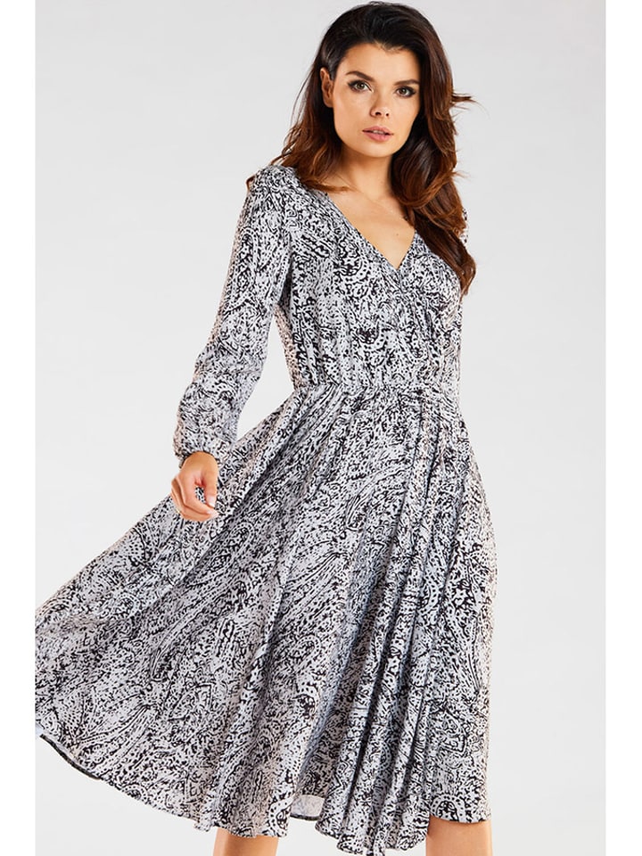 Awama Sukienka w kolorze biało-czarnym rozmiar: M