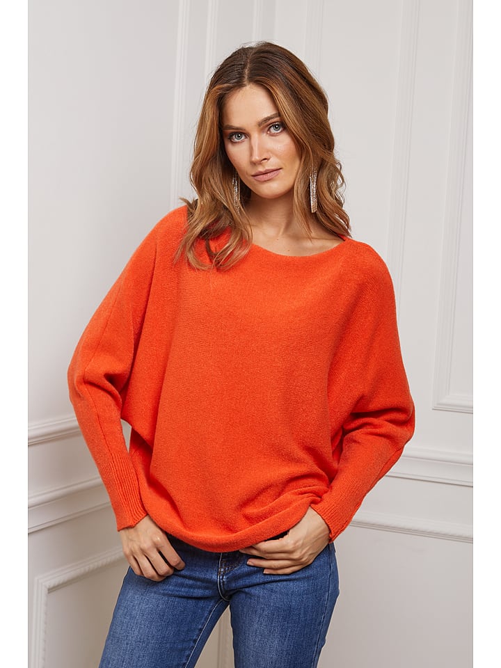 So Cachemire Sweter "Jackson" w kolorze pomarańczowym rozmiar: M