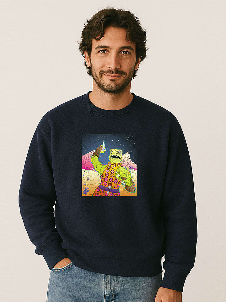 WOOOP Bluza "Reptilian Warrior" w kolorze granatowym rozmiar: XL