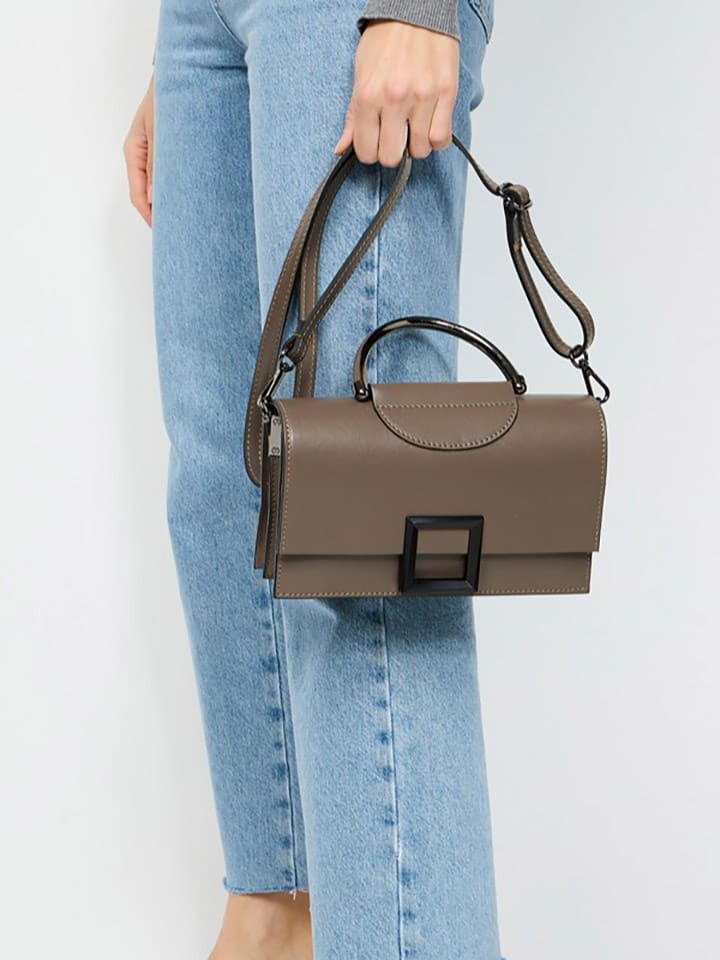 Christian Laurier Skórzana torebka "Milo" w kolorze szarym - 22 x 15 x 8 cm rozmiar: onesize