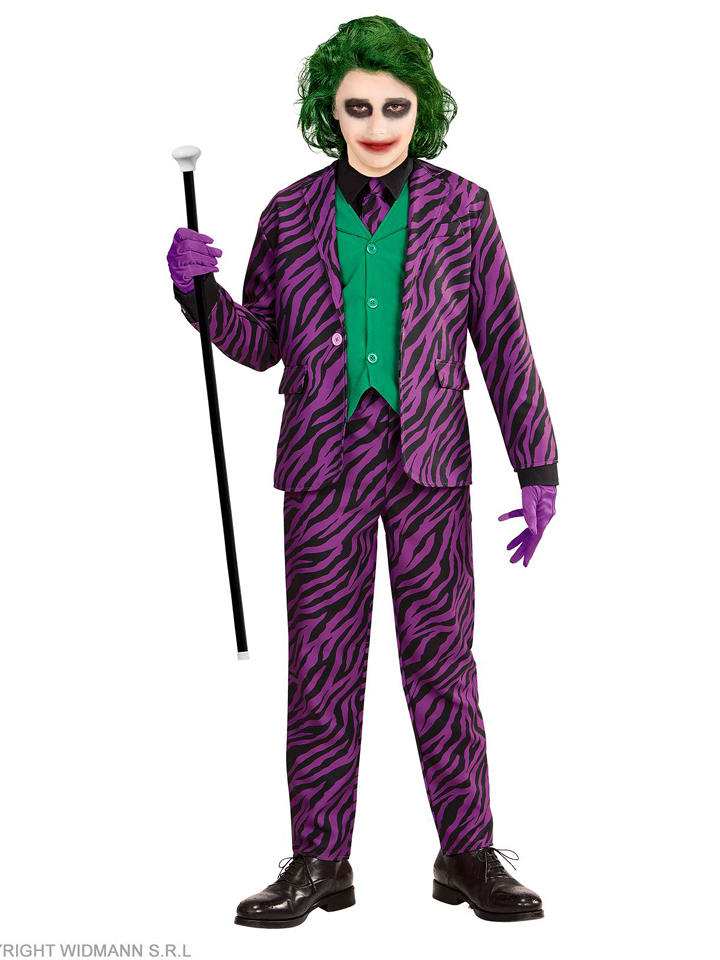 Carnival Party 3-częściowy kostium "Evil clown" w kolorze fioletowo-zielonym rozmiar: 164