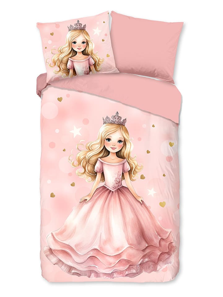 Good Morning Komplet pościeli "Amelie" w kolorze jasnoróżowym rozmiar: 135x200 cm