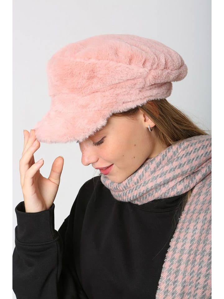 Lucky Bees Czapka w kolorze jasnoróżowym rozmiar: onesize