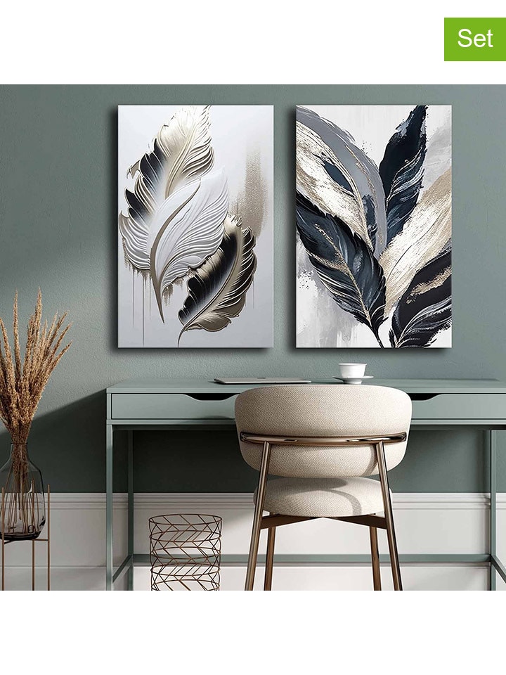 ABERTO DESIGN Druki (2 szt.) na płótnie - 45 x 70 cm rozmiar: onesize