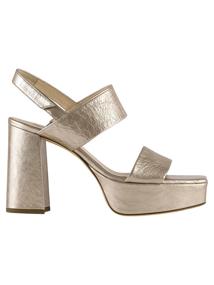 Högl Skórzane sandały "Cindy" w kolorze miedzianym na obcasie rozmiar: 40