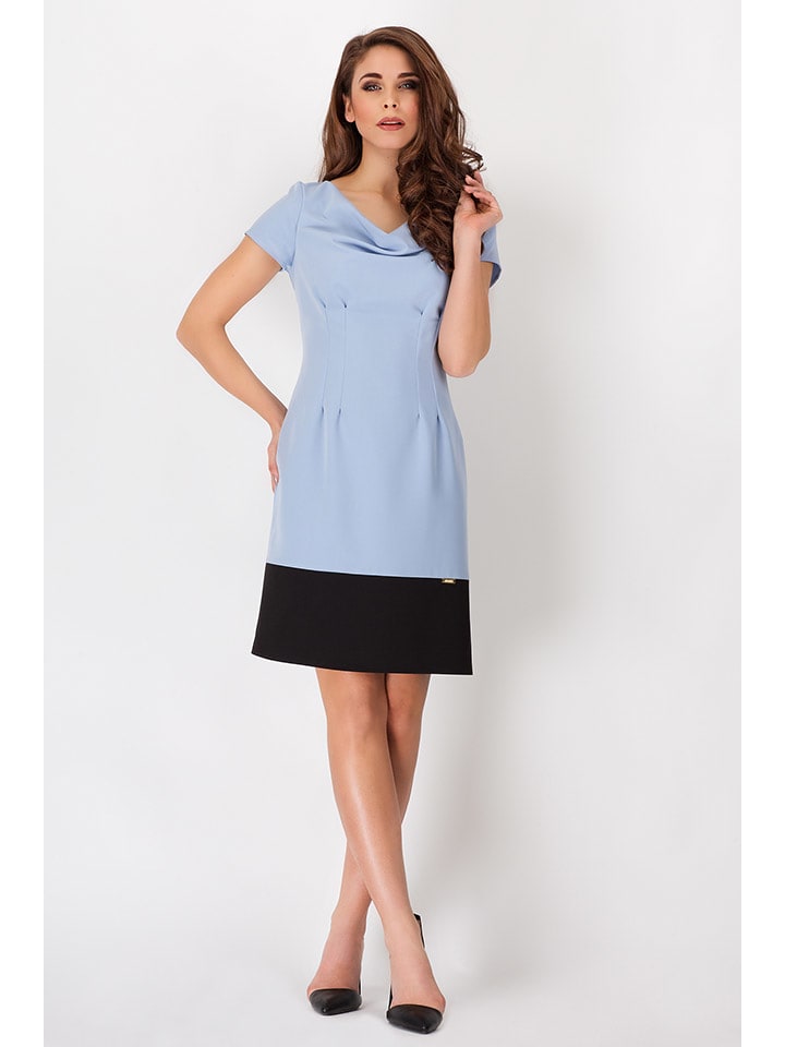 Awama Sukienka w kolorze błękitno-czarnym rozmiar: M