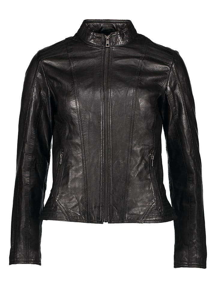 Bugatti Skórzana kurtka w kolorze czarnym rozmiar: 36