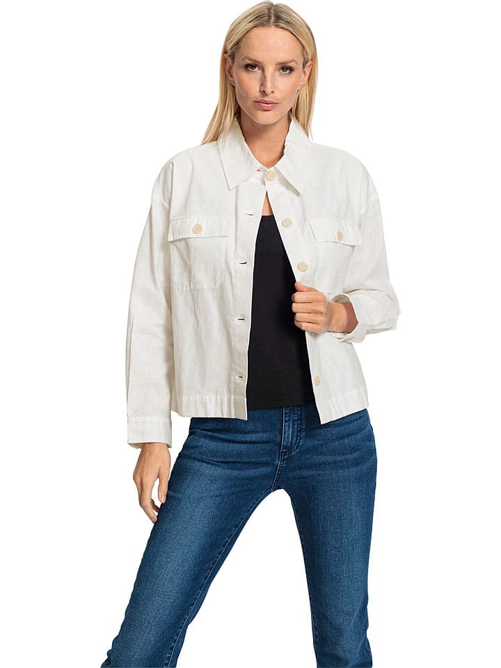 Heine Kurtka dżinsowa w kolorze kremowym rozmiar: 40